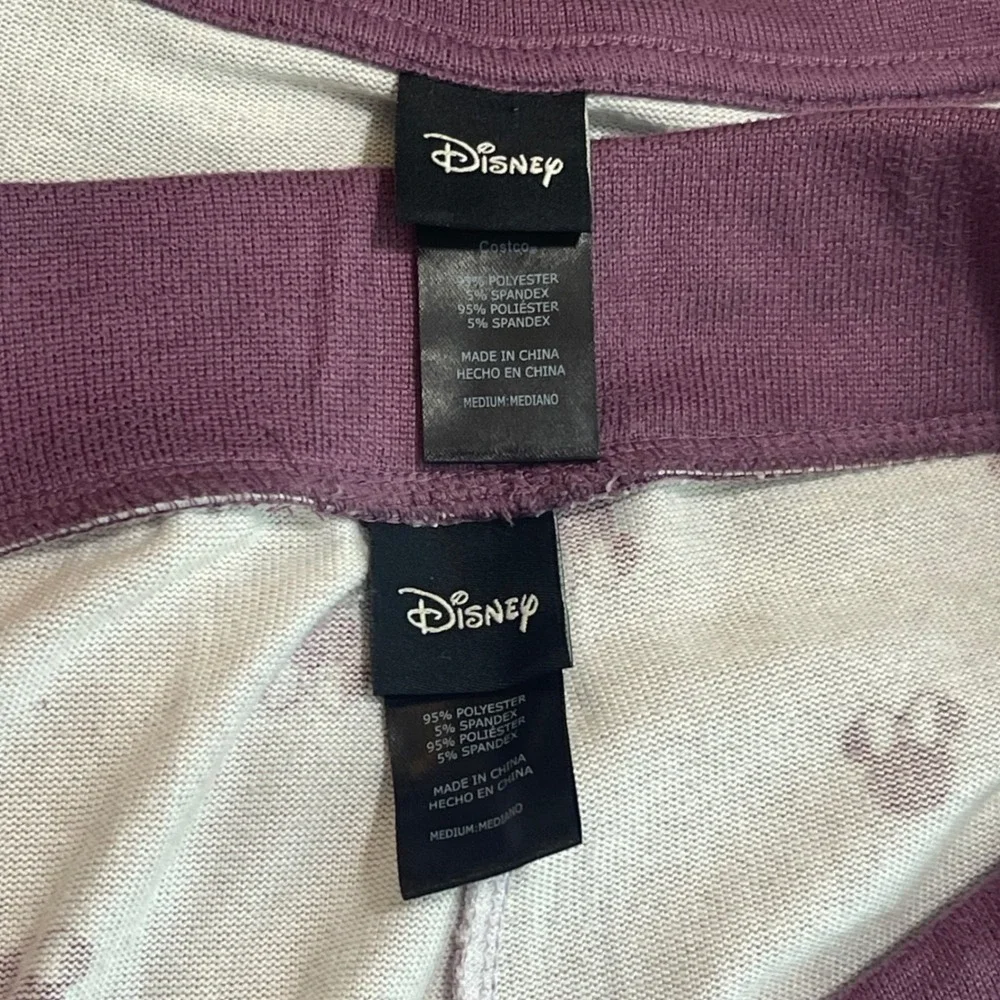 Disney Minnie Mouse Pajama Set Women M Purple Soft Cozy Jogger‎ Pockets Lounge - Picture 2 of 9